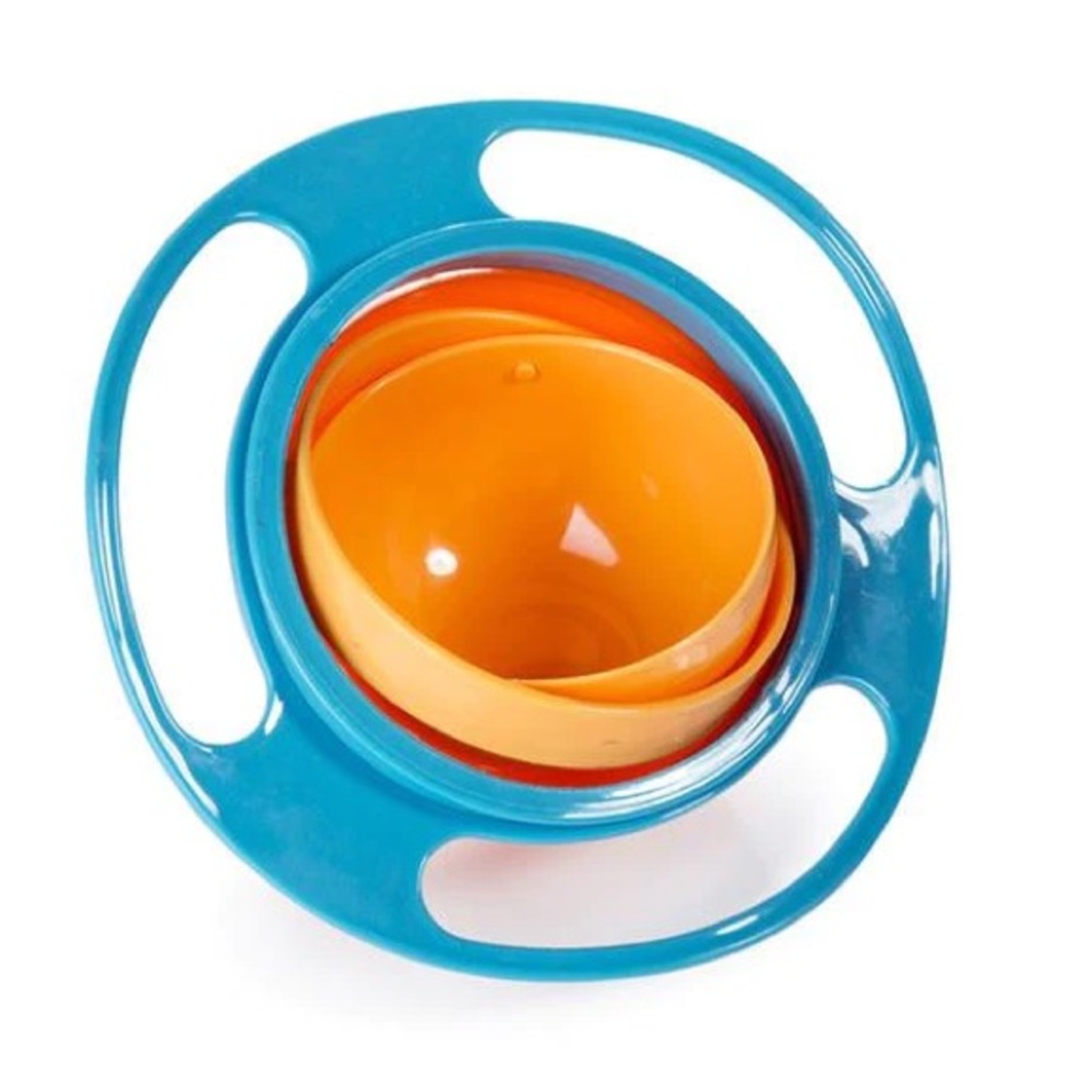 Gyro Bowl Kid-Proof Spill-Proof Mess-Proof Rotating Toddler Snack Bowl